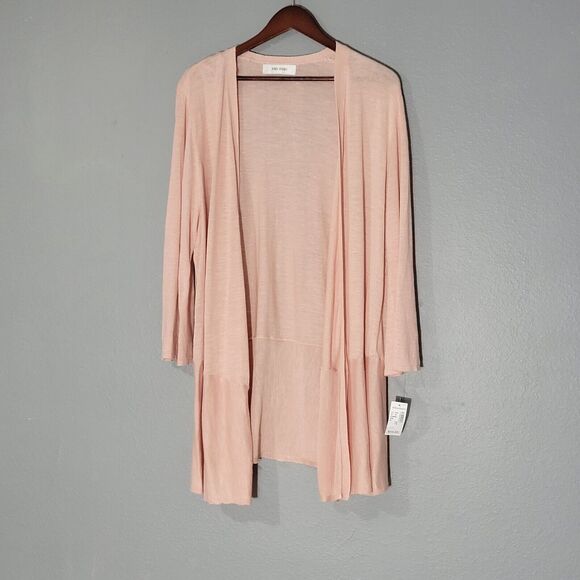 Dressbarn Sweaters - Dressbarn Womens Open Front  Linen Blend Cardigans Pink M Sz 1 X